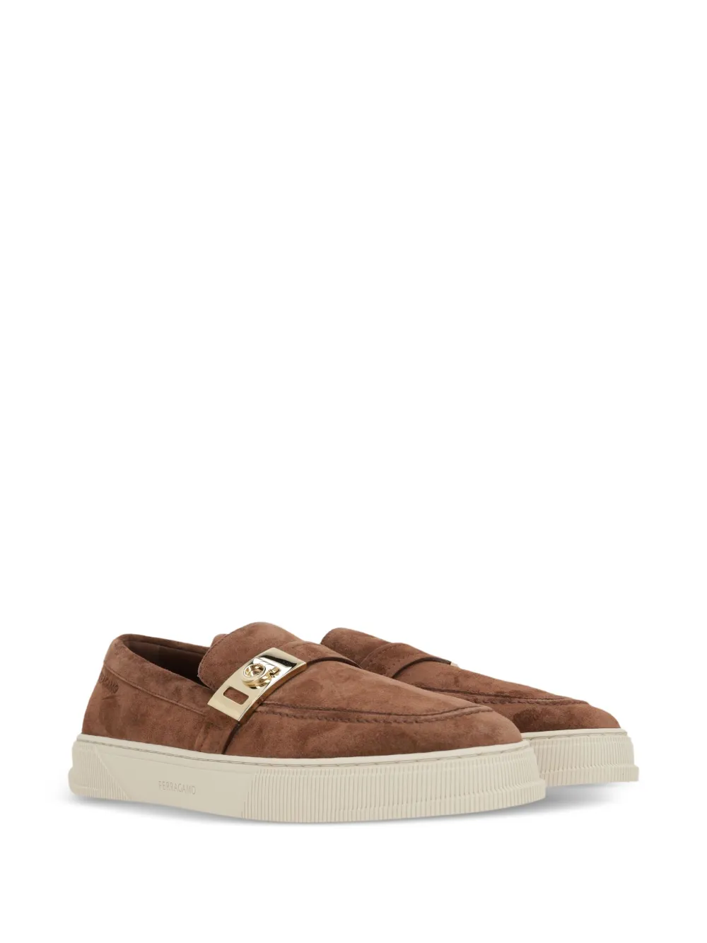 Ferragamo Hybrid sneaker with Hug buckle - Bruin
