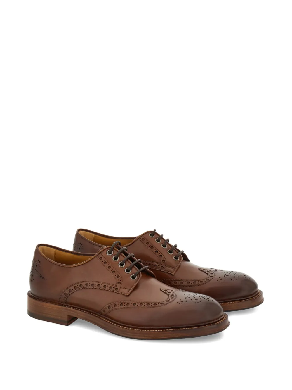 Ferragamo Tramezza-wingtip derby shoes - Bruin