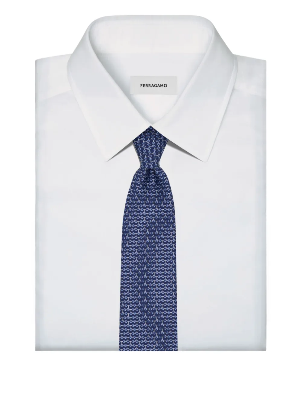 Ferragamo Kick zijden stropdas met print Blauw