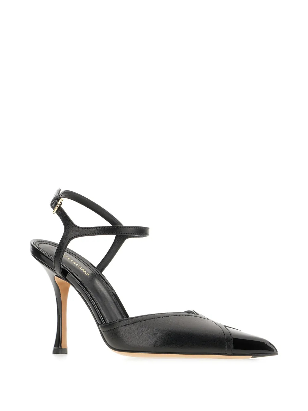 Ferragamo Pump with contrasting inlays Zwart