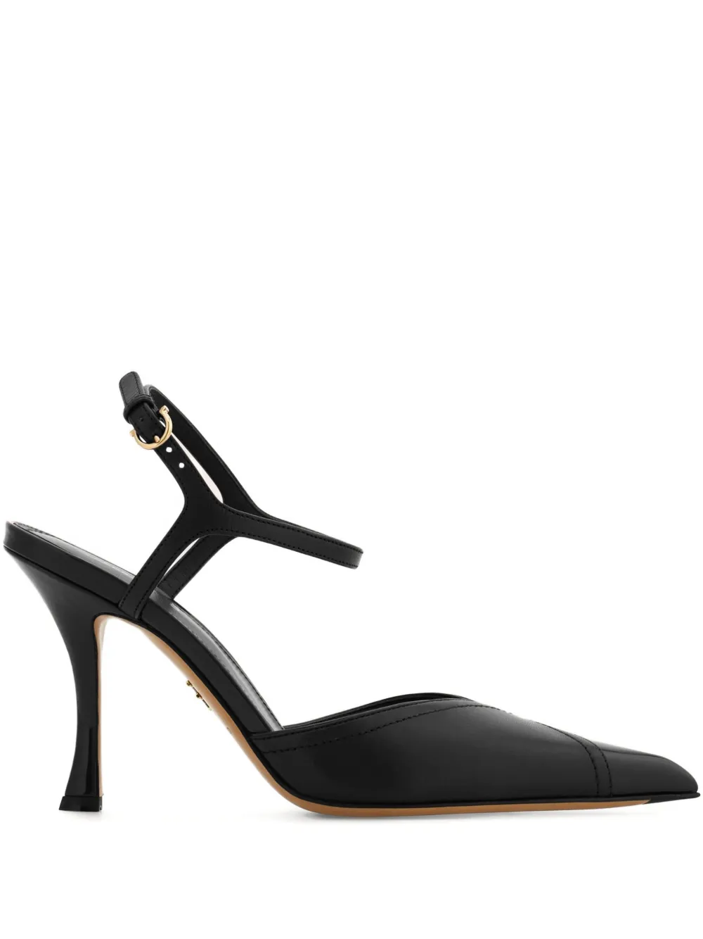 Ferragamo Pump with contrasting inlays Zwart