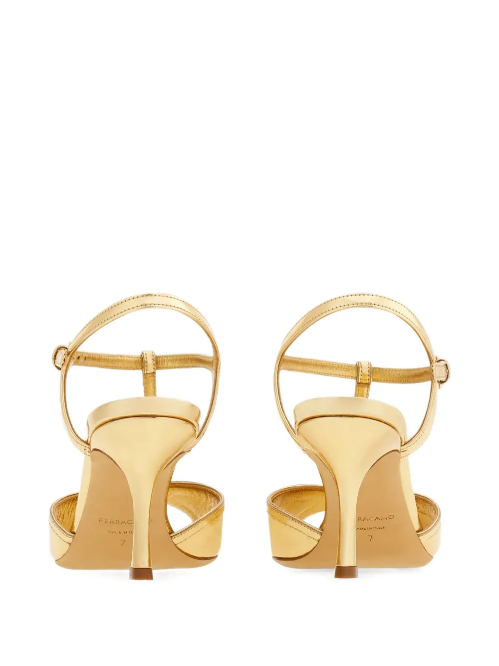 Ferragamo 70mm T-strap sandals Goud