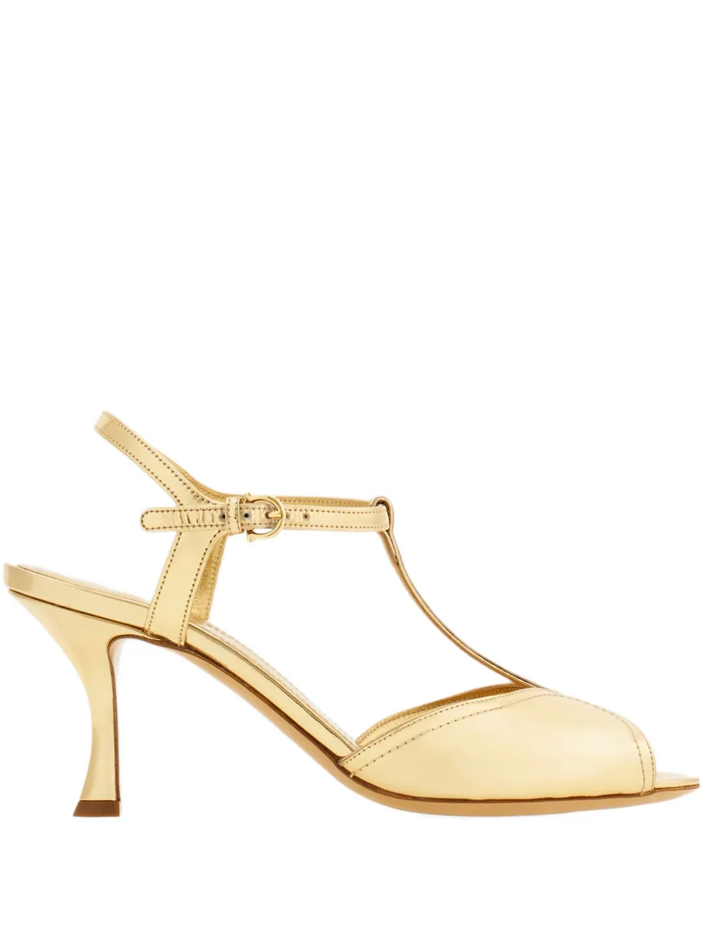 Ferragamo 70mm T-strap sandals Goud