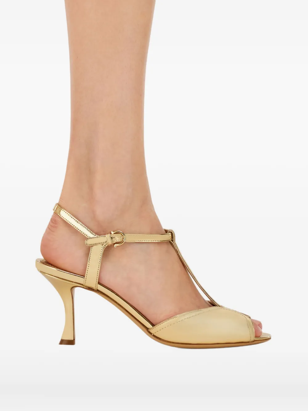 Ferragamo 70mm T-strap sandals Goud