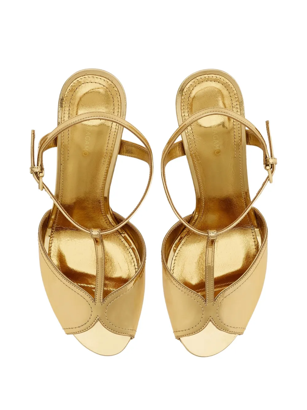 Ferragamo 70mm T-strap sandals Goud