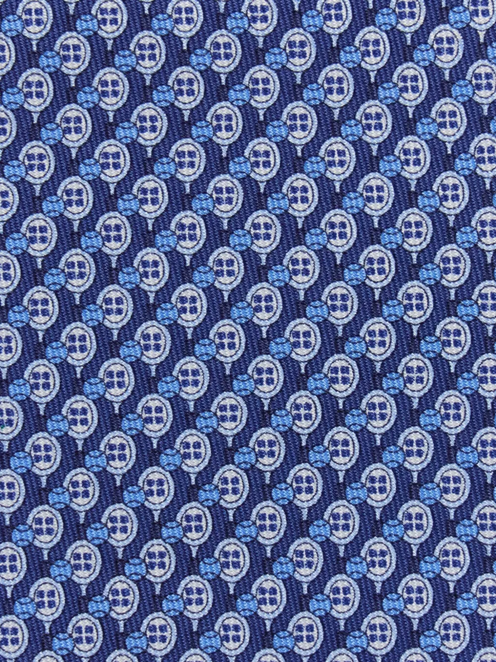 Ferragamo Zijden stropdas met Tennis-print - Blauw