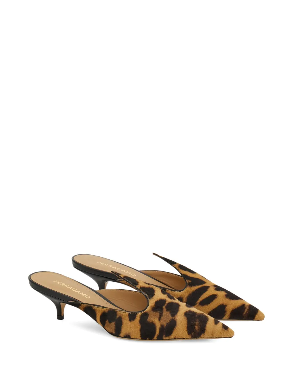 Ferragamo 40mm leopard-print mules Bruin