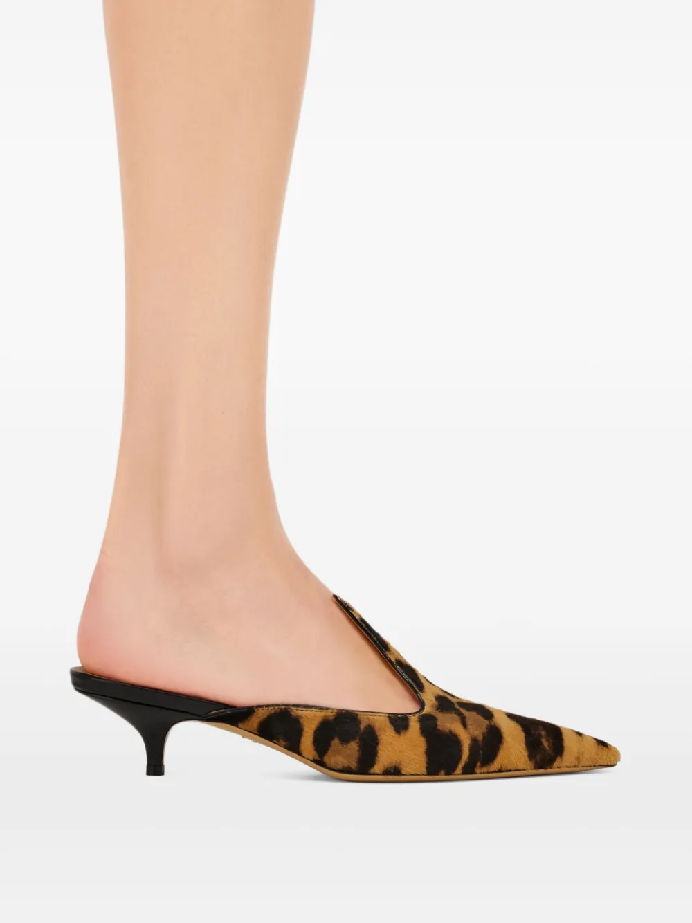 Ferragamo 40mm leopard-print mules Brown