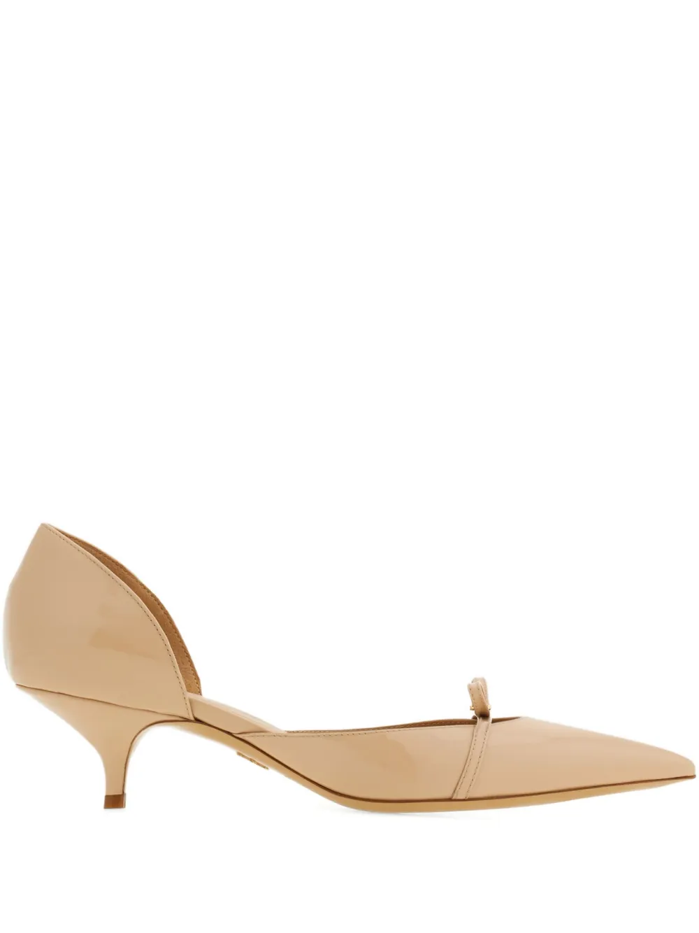 Ferragamo 40mm mini bow pumps Beige