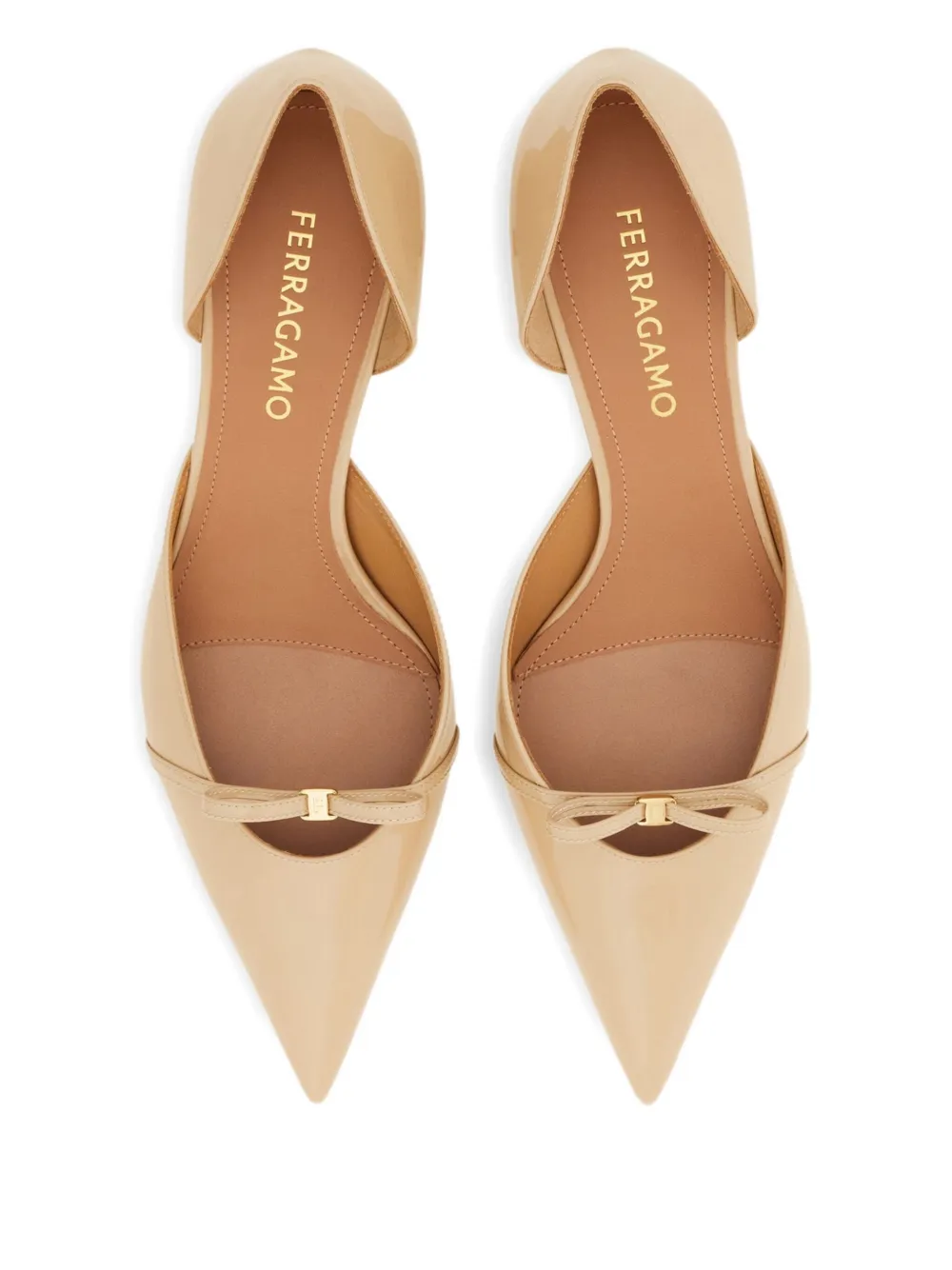 Ferragamo 40mm mini bow pumps Neutrals