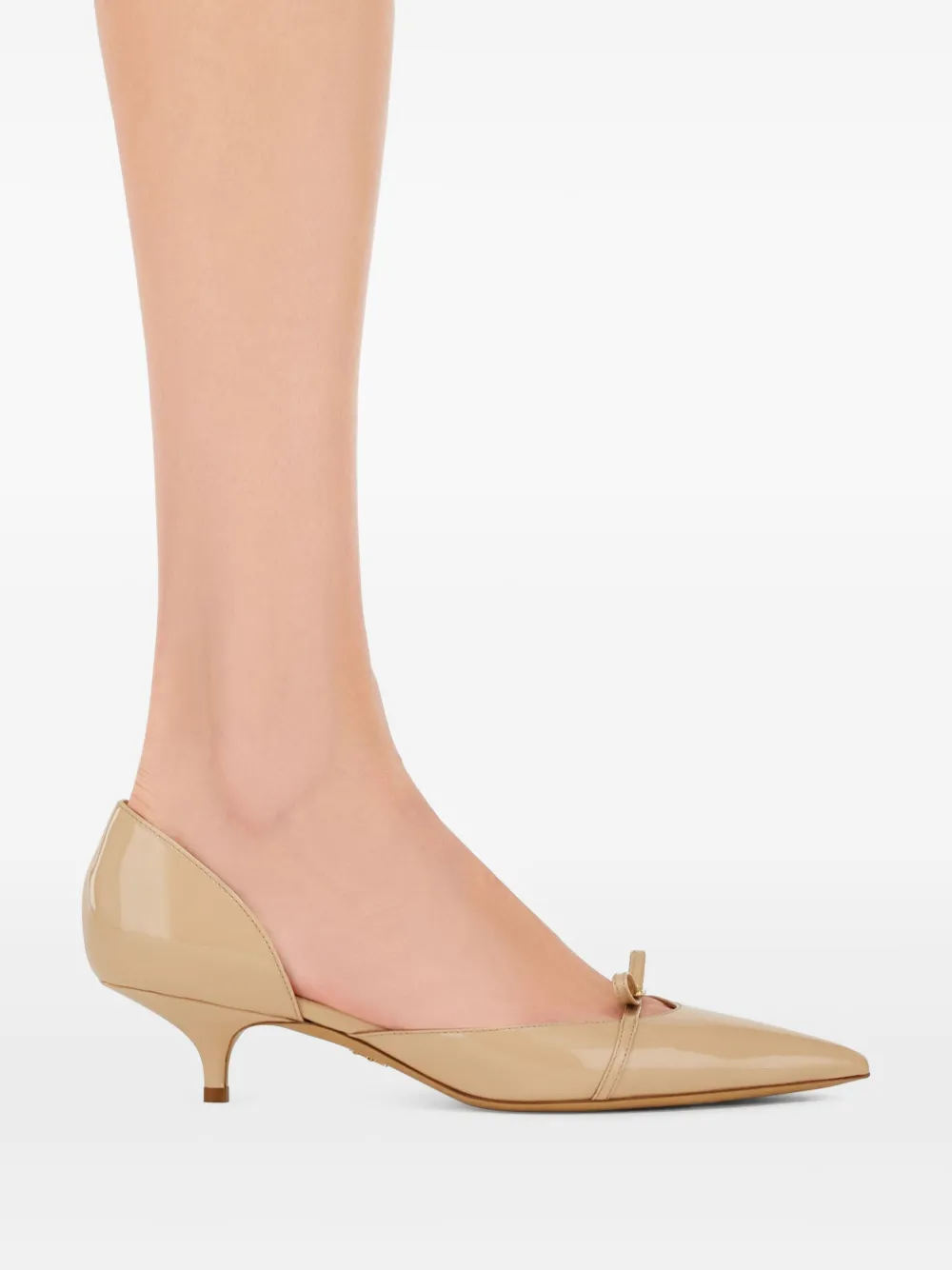 Ferragamo 40mm mini bow pumps Neutrals