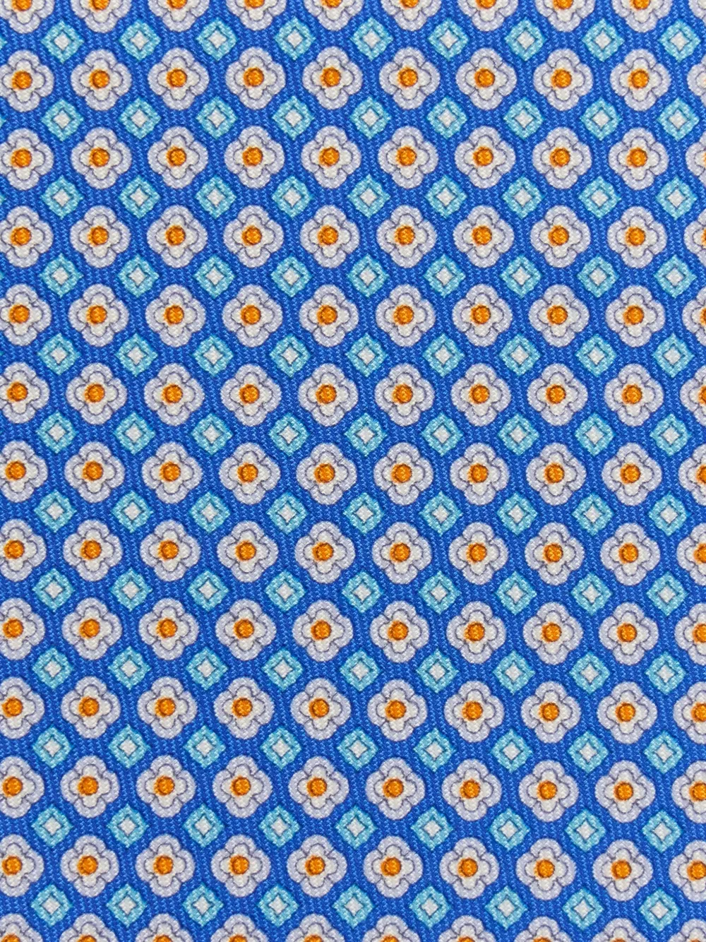 Ferragamo Zijden stropdas met bloemenprint - Blauw