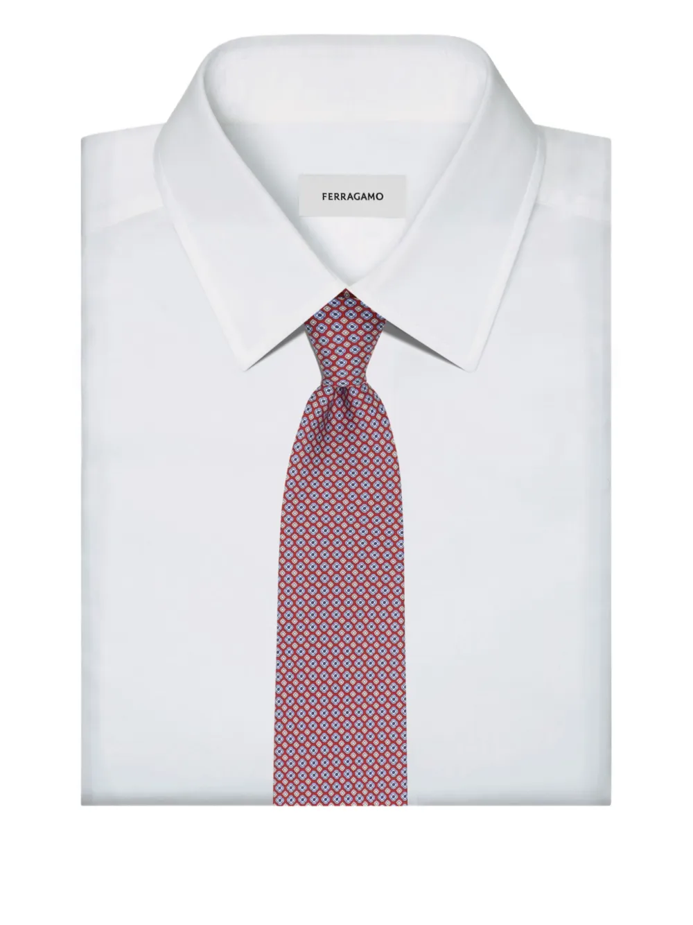 Ferragamo Zijden stropdas met bloemenprint Rood