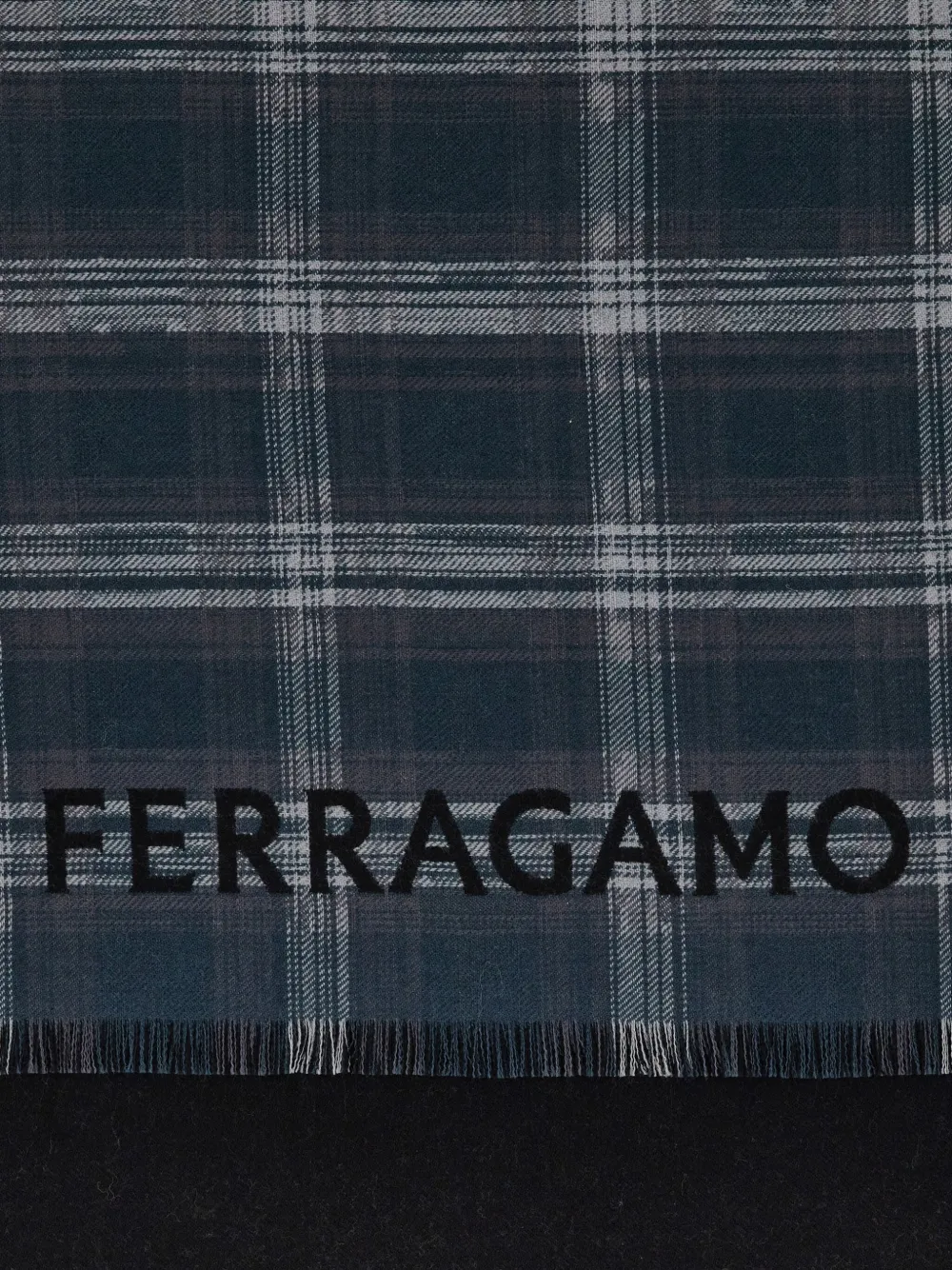 Ferragamo Wollen sjaal met tartan-ruit - Groen