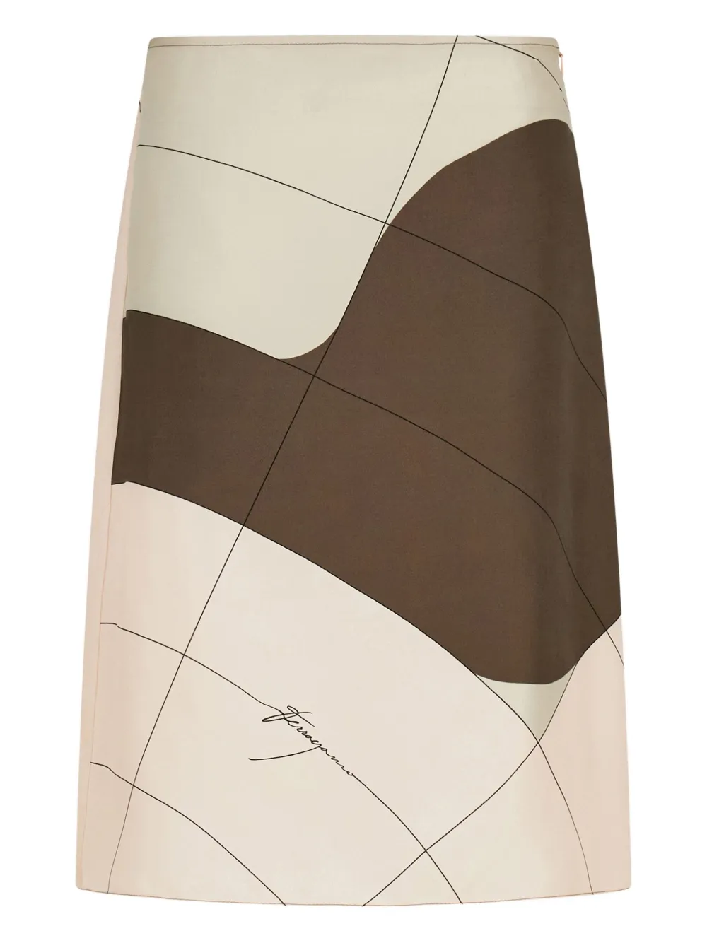 Ferragamo falda midi estampada | rosado | Image 1