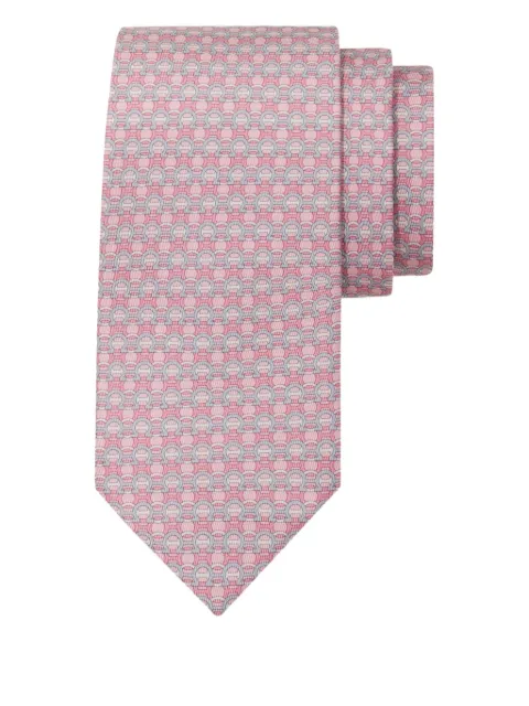 Ferragamo Gancini-print silk tie