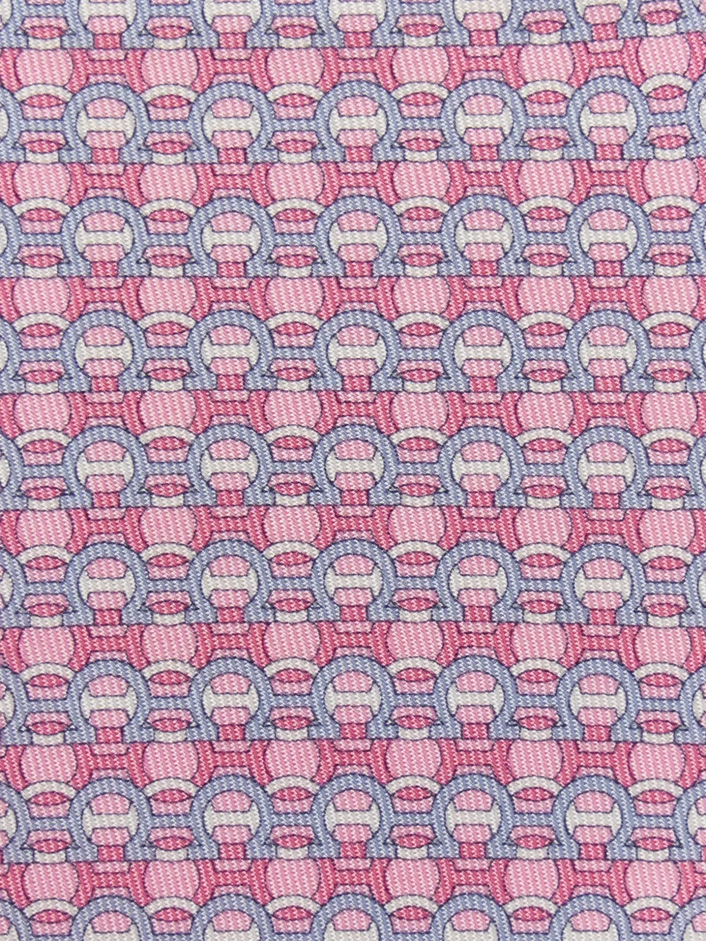 Ferragamo Zijden stropdas met Gancini-print Roze