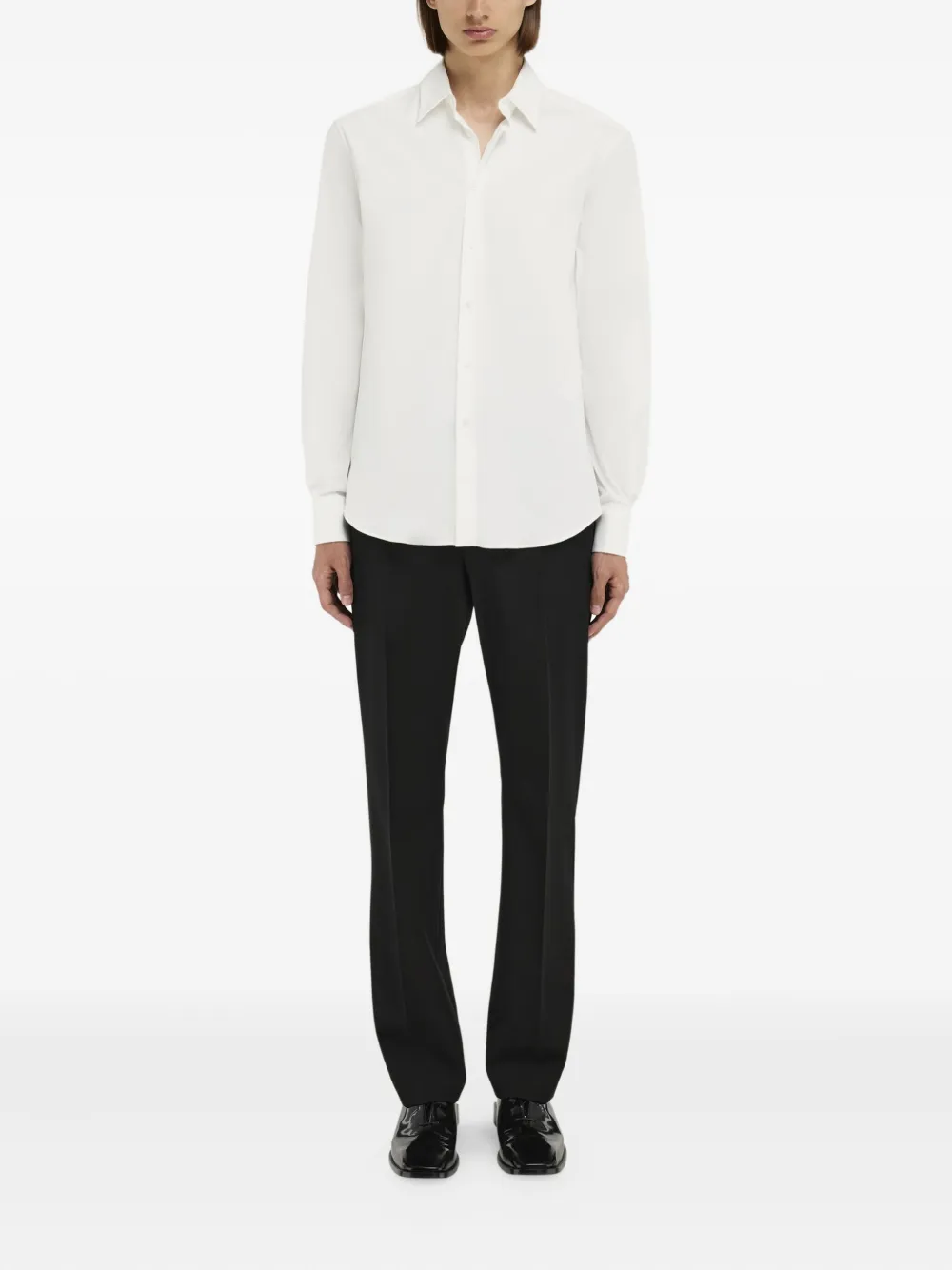 Ferragamo F-embroidered shirt - Wit