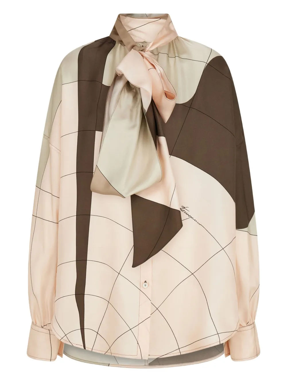 Ferragamo Silk Shirt With Sash