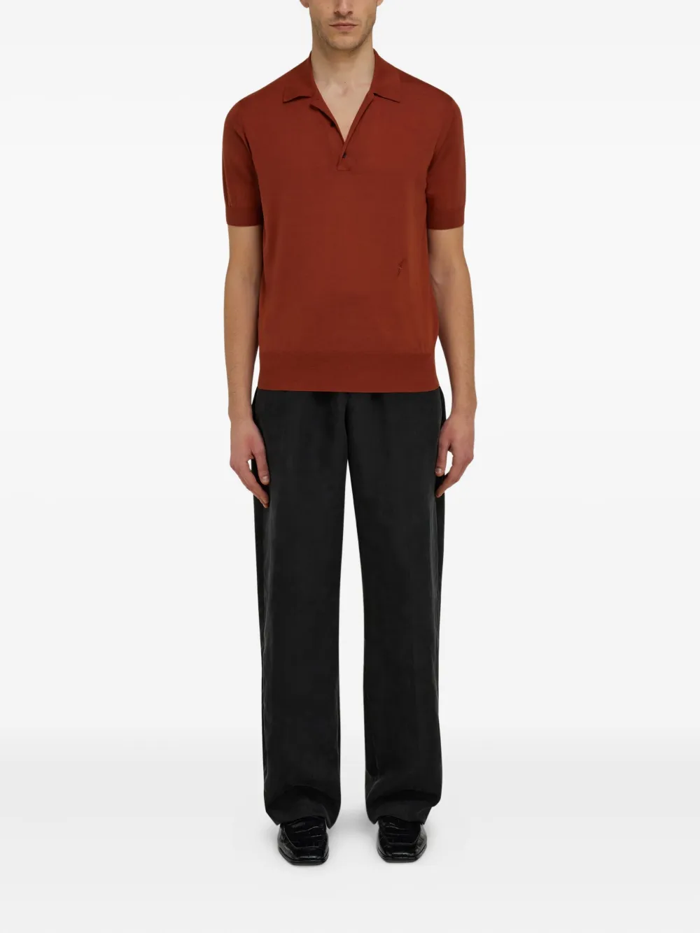 Ferragamo short-sleeved polo top - Rood