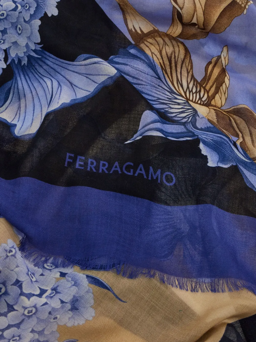 Ferragamo Kasjmier sjaal Blauw