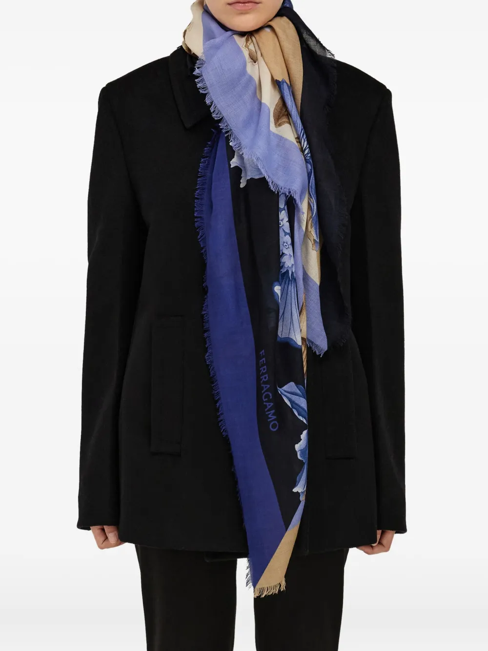 Ferragamo Kasjmier sjaal Blauw