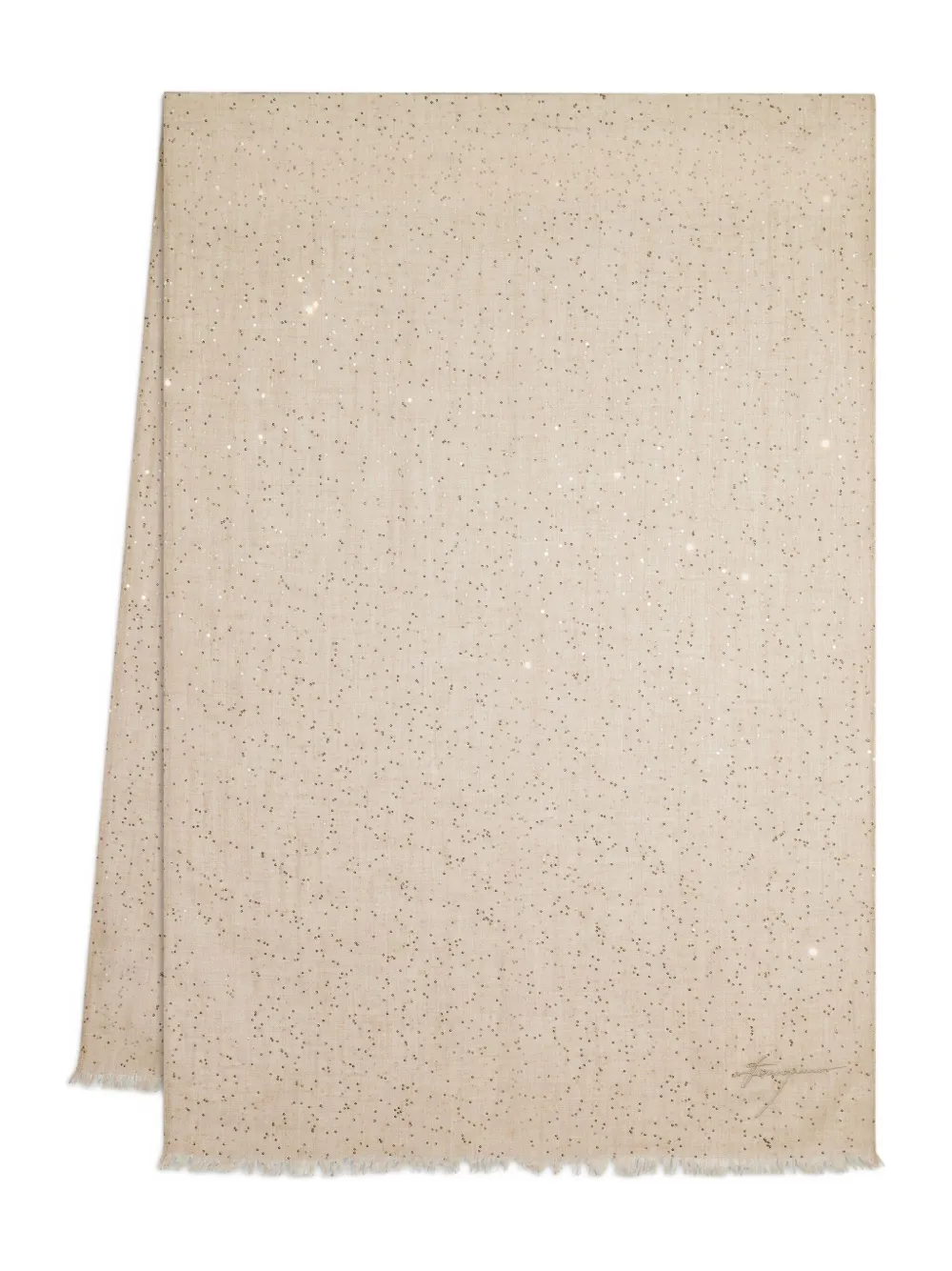 Ferragamo sequin-embellished scarf - Natural Ferragamo sequin-embellished scarf - Natural