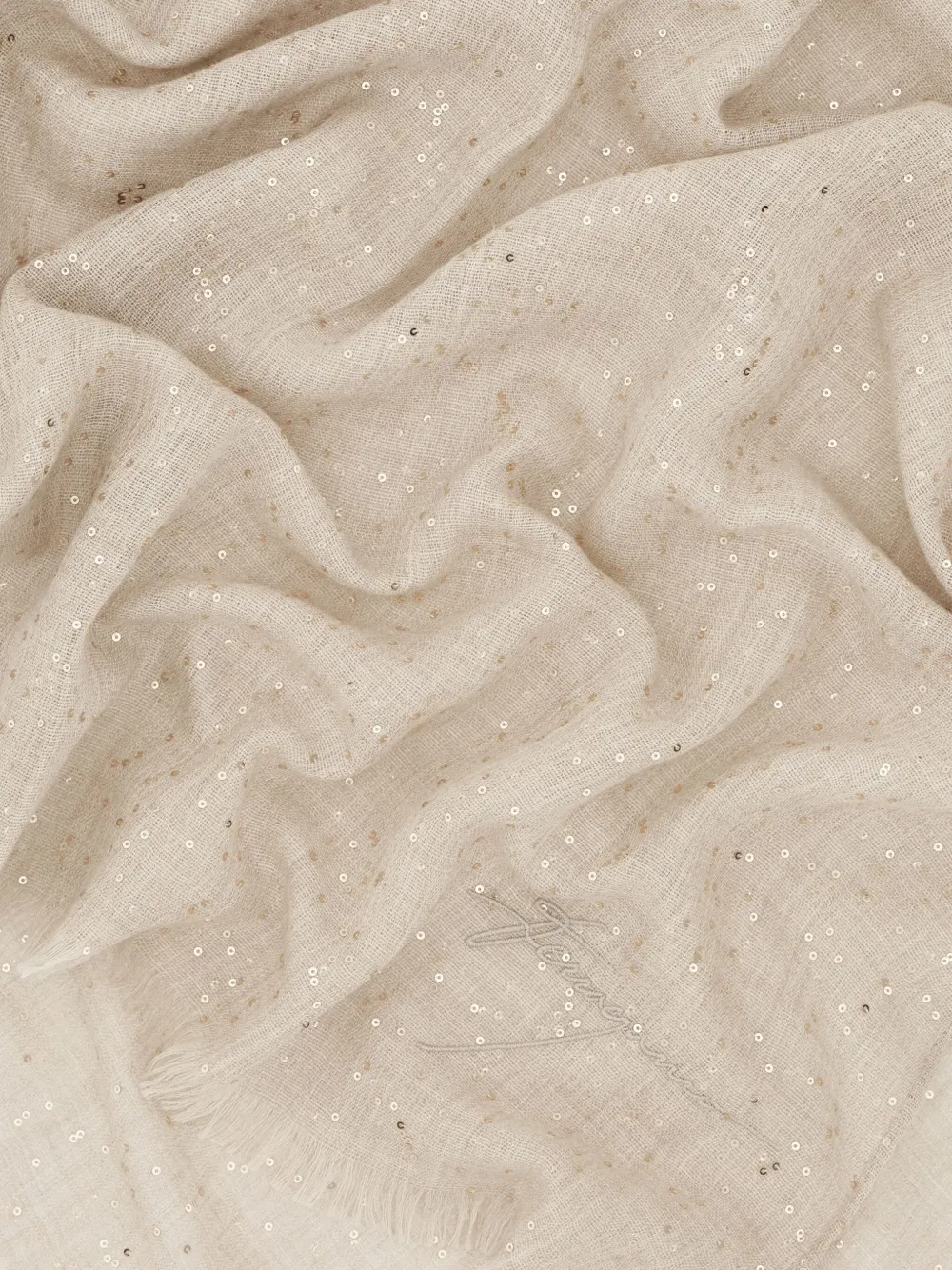 Ferragamo Sjaal met pailletten Natural