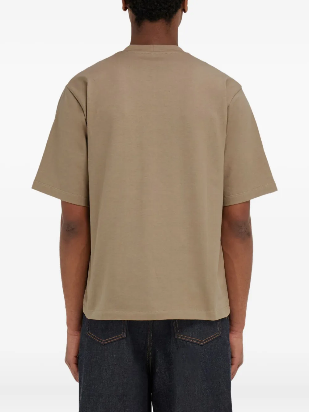 Ferragamo T-shirt met patch Beige