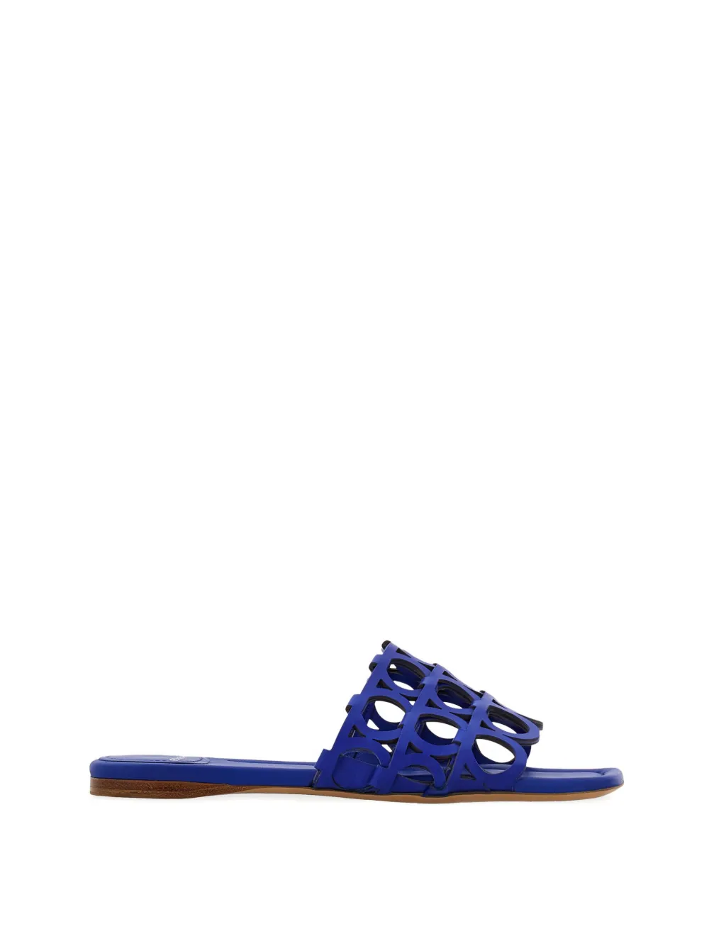 Ferragamo Gancini cut-out slide sandals Blauw