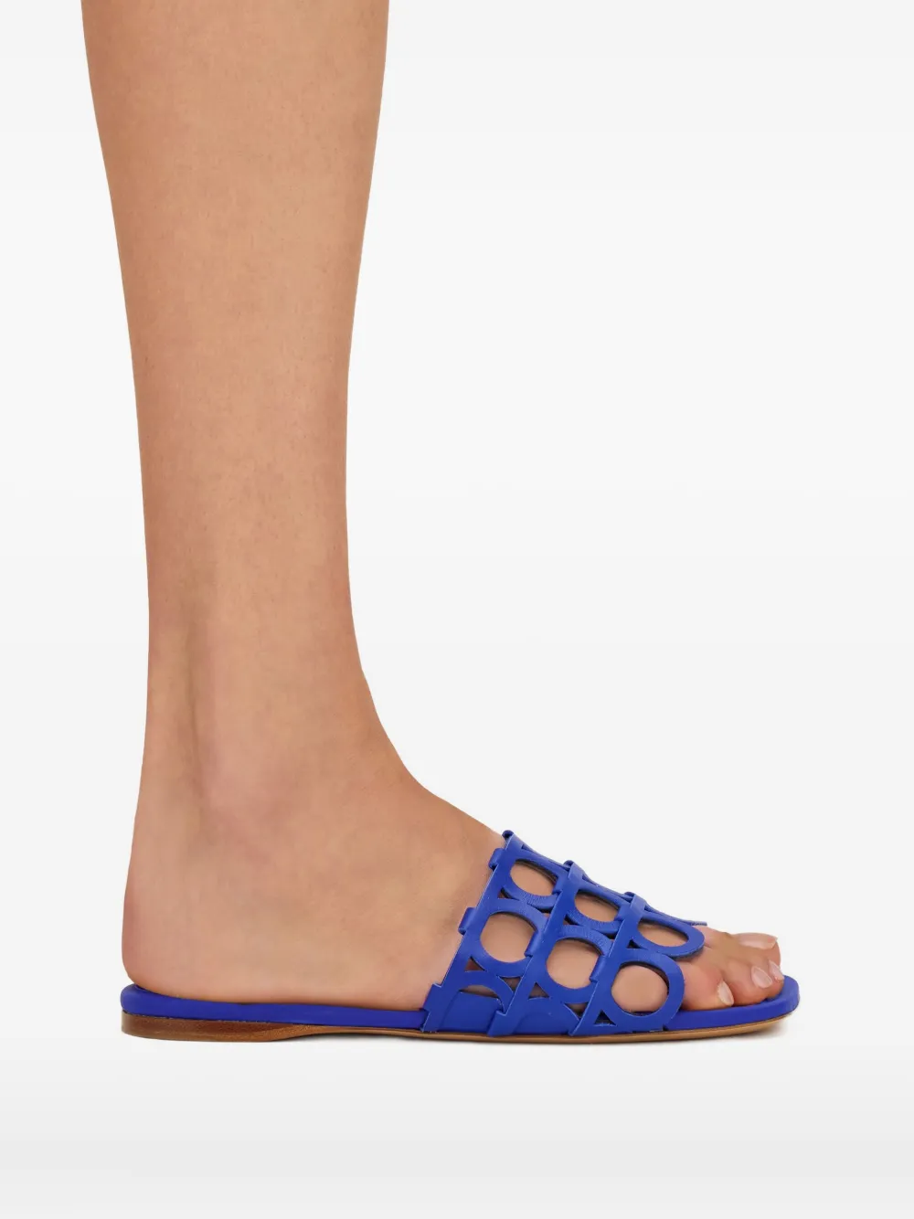 Ferragamo Gancini sandalen met uitgesneden details Blauw