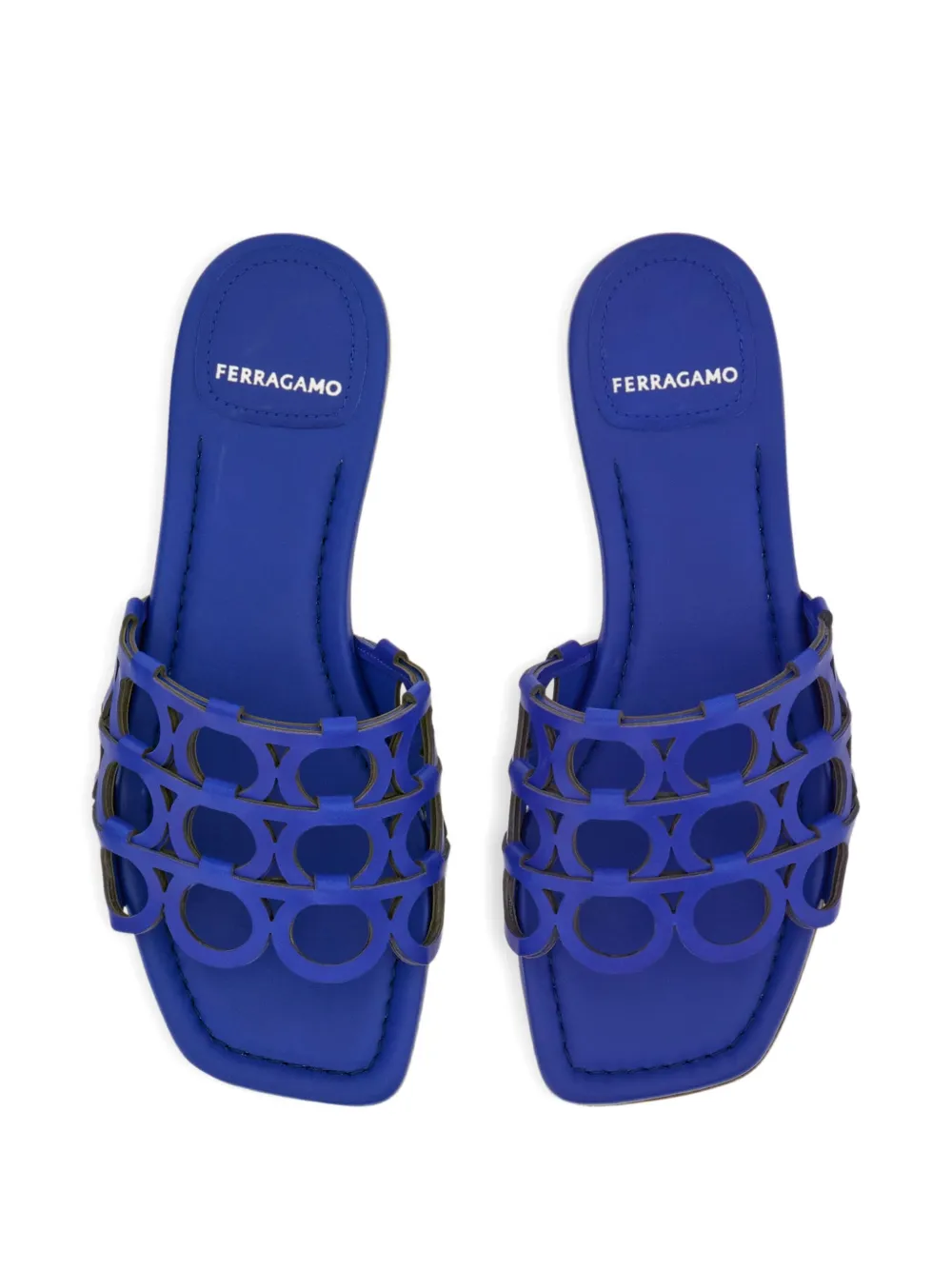 Ferragamo Gancini sandalen met uitgesneden details Blauw
