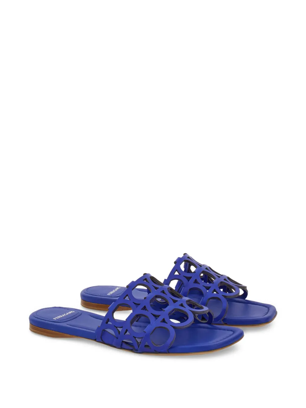 Ferragamo Gancini sandalen met uitgesneden details Blauw