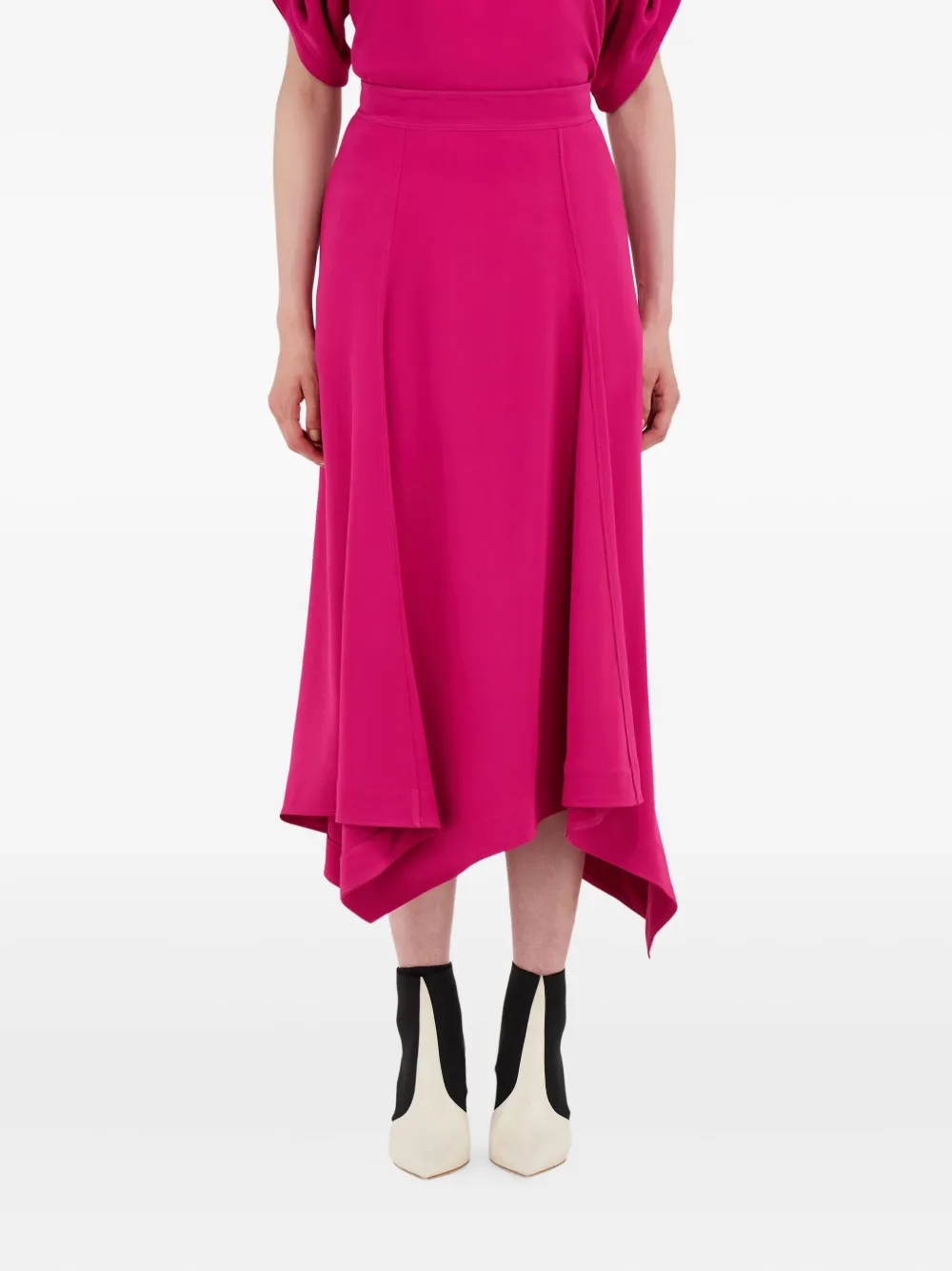 Ferragamo Maxi-rok met asymmetrische afwerking Roze