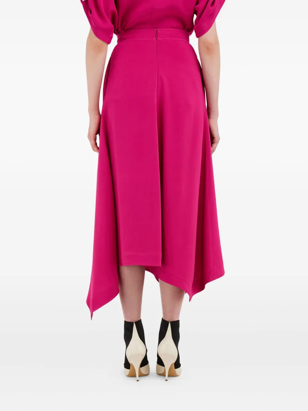 Ferragamo Maxi-rok met asymmetrische afwerking Roze