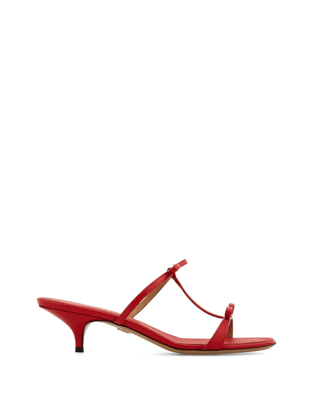 Ferragamo Bow kitten-heel strappy sandals Rood