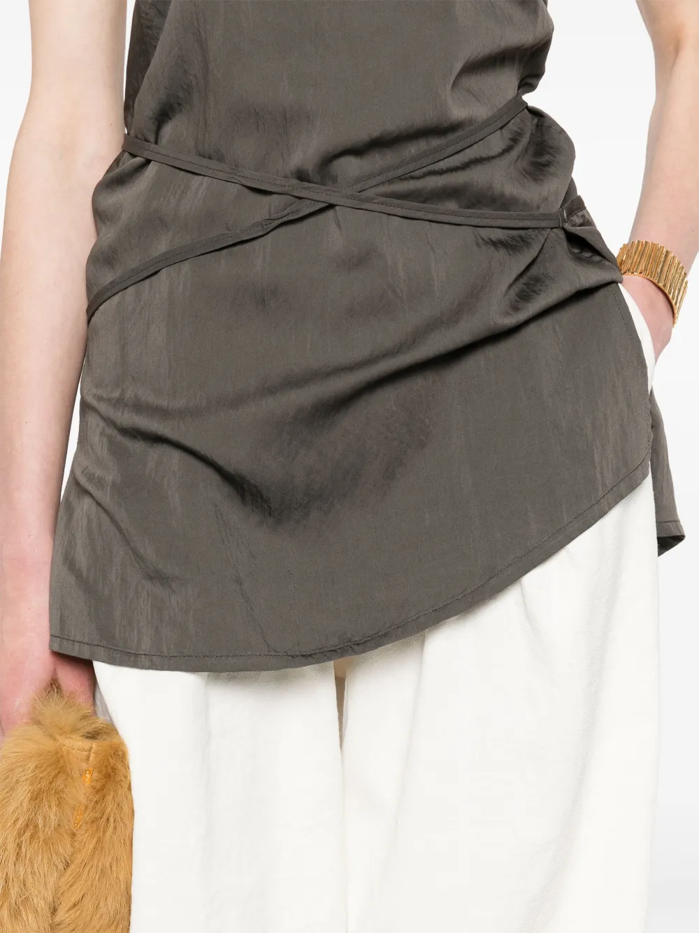 LEMAIRE Apron top Bruin