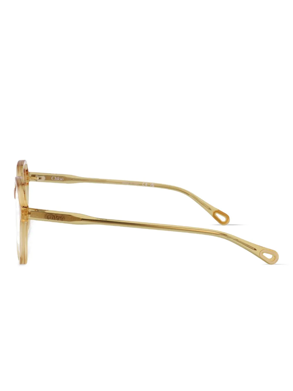 Chloé Eyewear Bril met vierkant montuur Beige