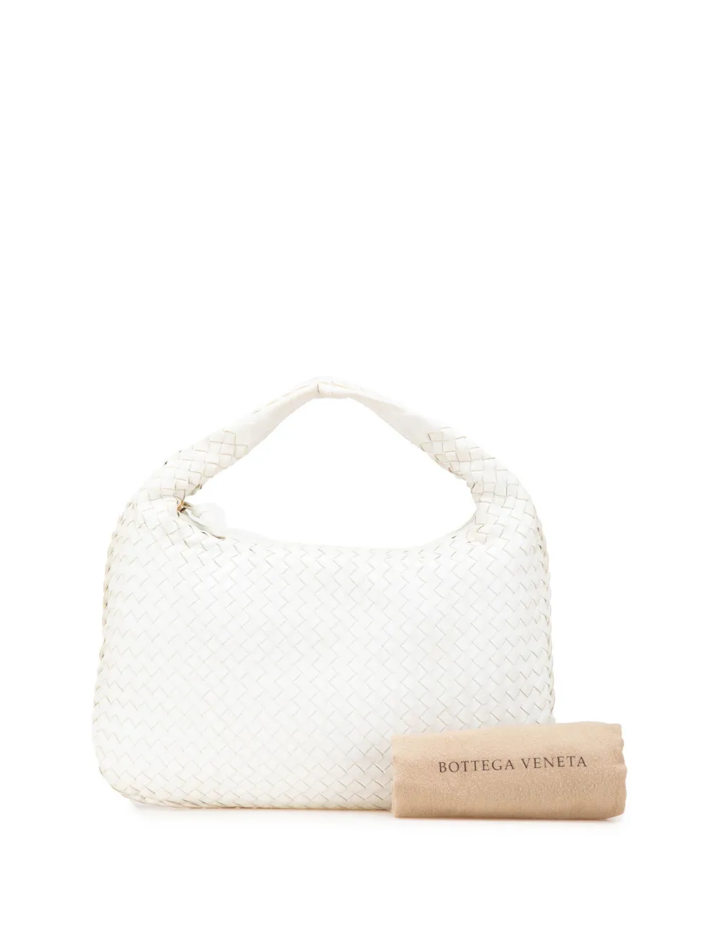 Bottega Veneta Pre-Owned 2007 スモール ナッパ イントレチャート ヴェネタ ホーボーバッグ - ホワイト Bottega Veneta Pre-Owned 2007 スモール ナッパ イントレチャート ヴェネタ ホーボーバッグ - ホワイト