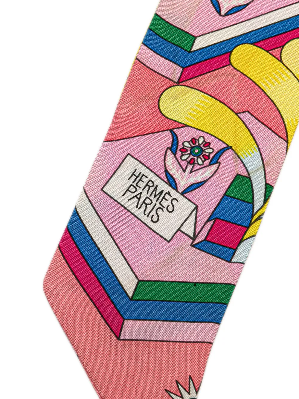Hermès Pre-Owned mascada Twilly La Source de Pegase de seda 2010-2024 | Image 2
