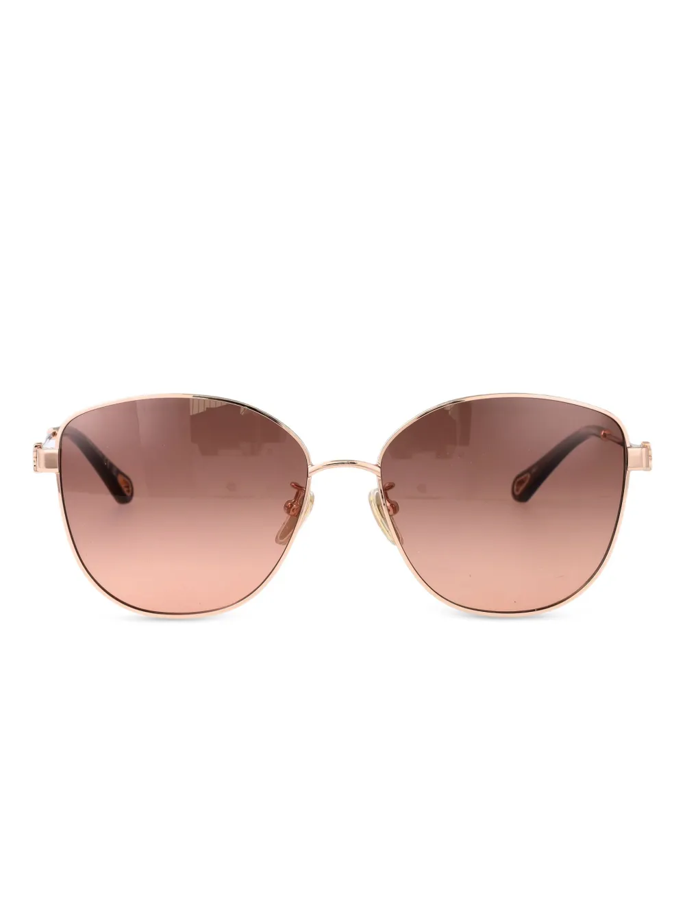 Chloé Eyewear Zonnebril met oversized montuur Goud