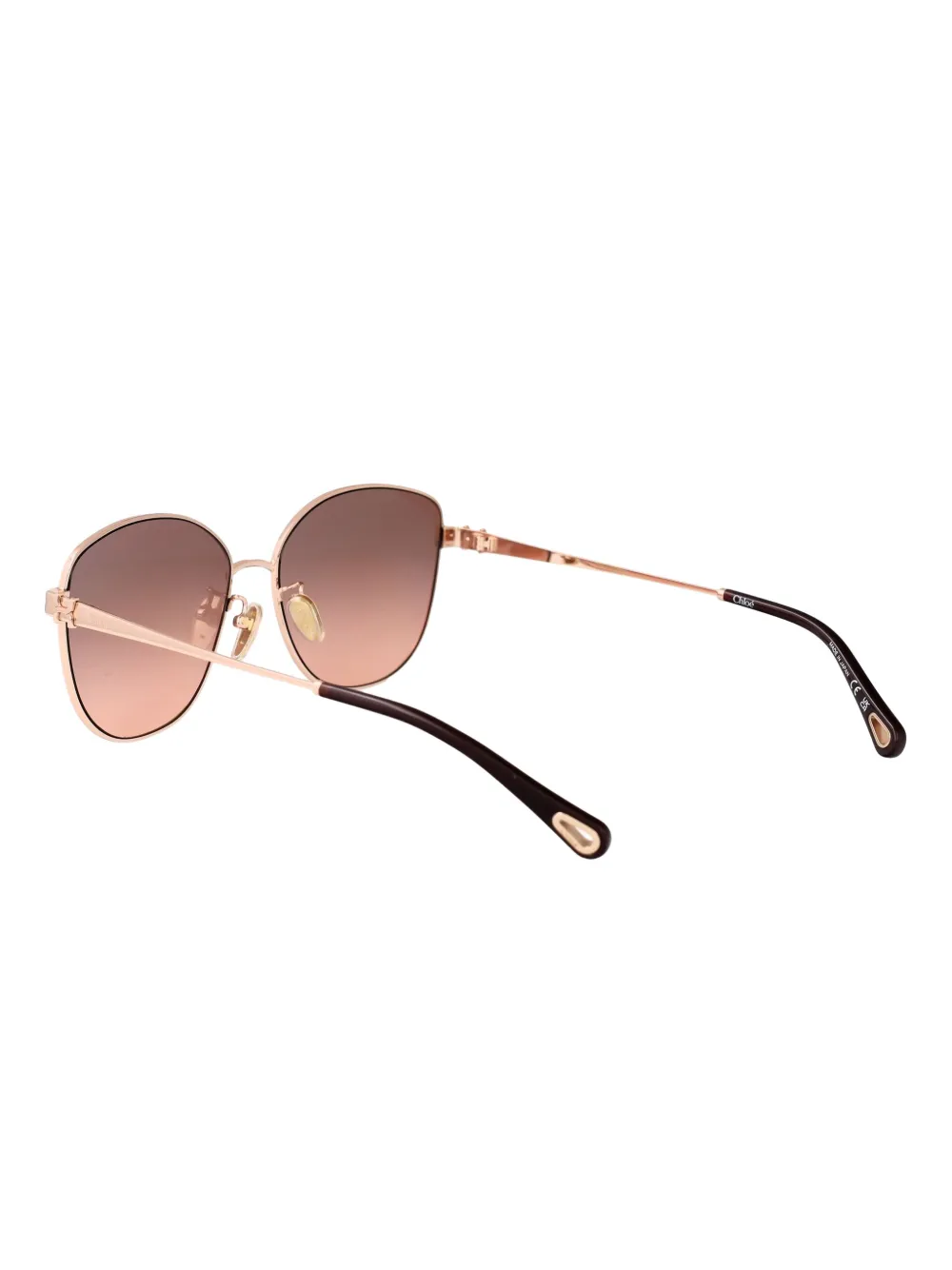 Chloé Eyewear Zonnebril met oversized montuur Goud