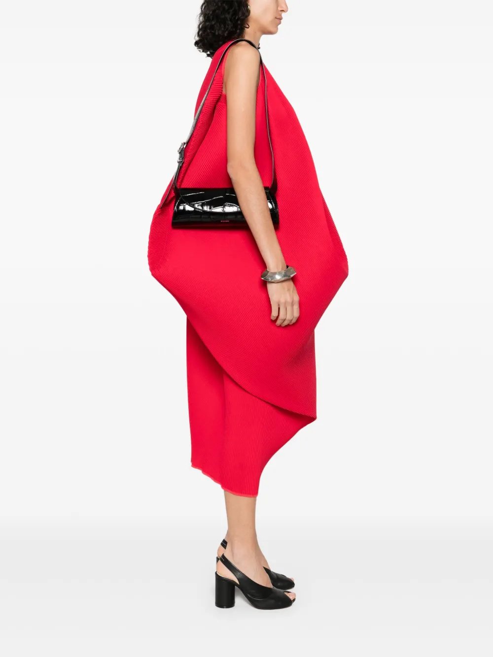 Jil Sander small Cannolo shoulder bag - Zwart