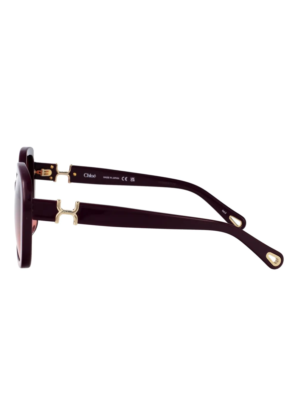 Chloé Eyewear Zonnebril met oversized montuur Rood