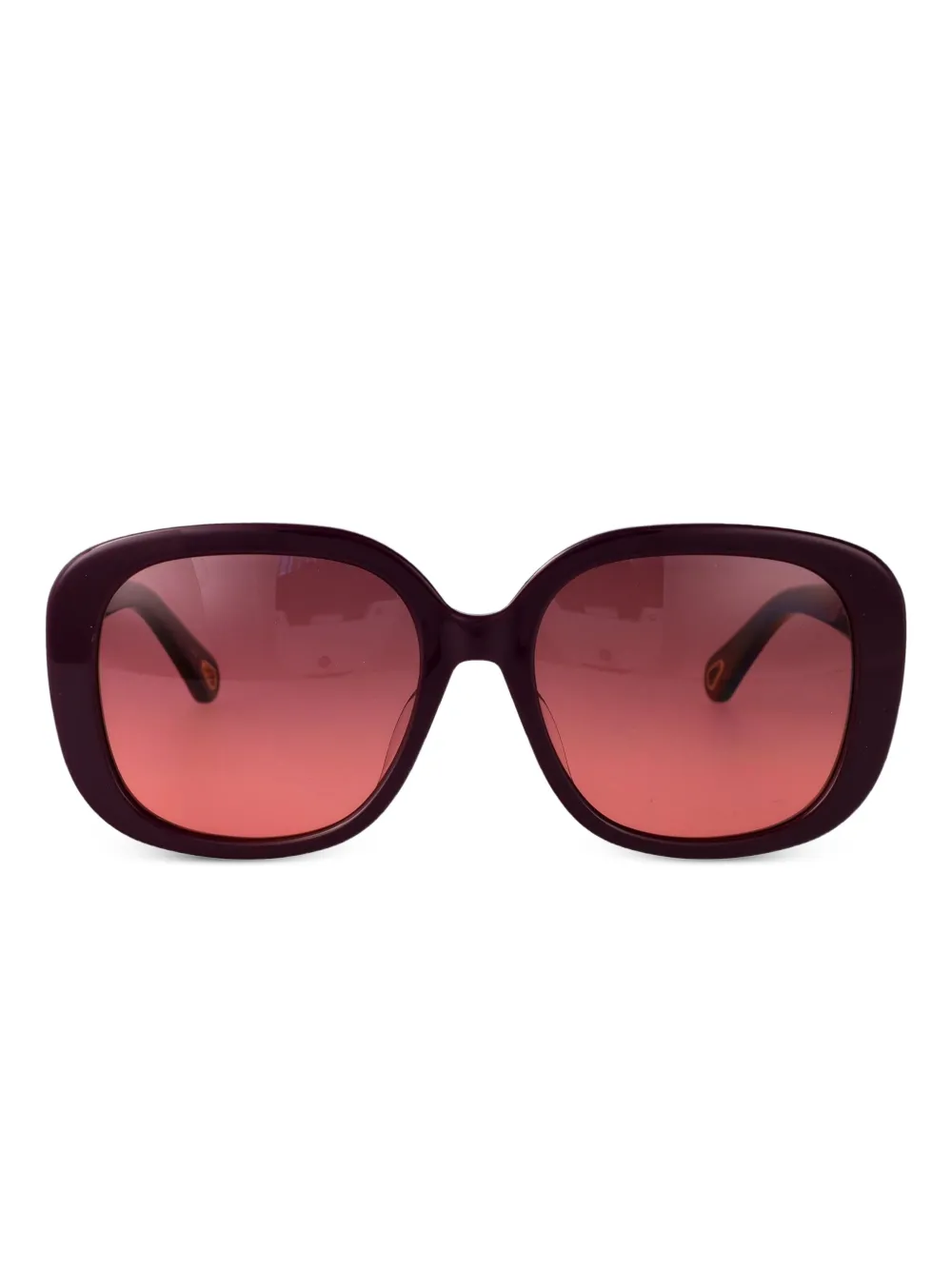 Chloé Eyewear Zonnebril met oversized montuur Rood