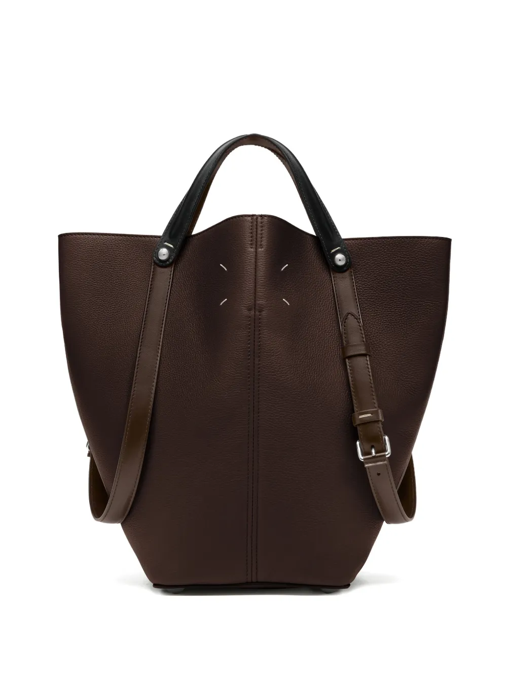 Maison Margiela Dress-age leather tote bag - ブラウン Maison Margiela Dress-age leather tote bag - ブラウン