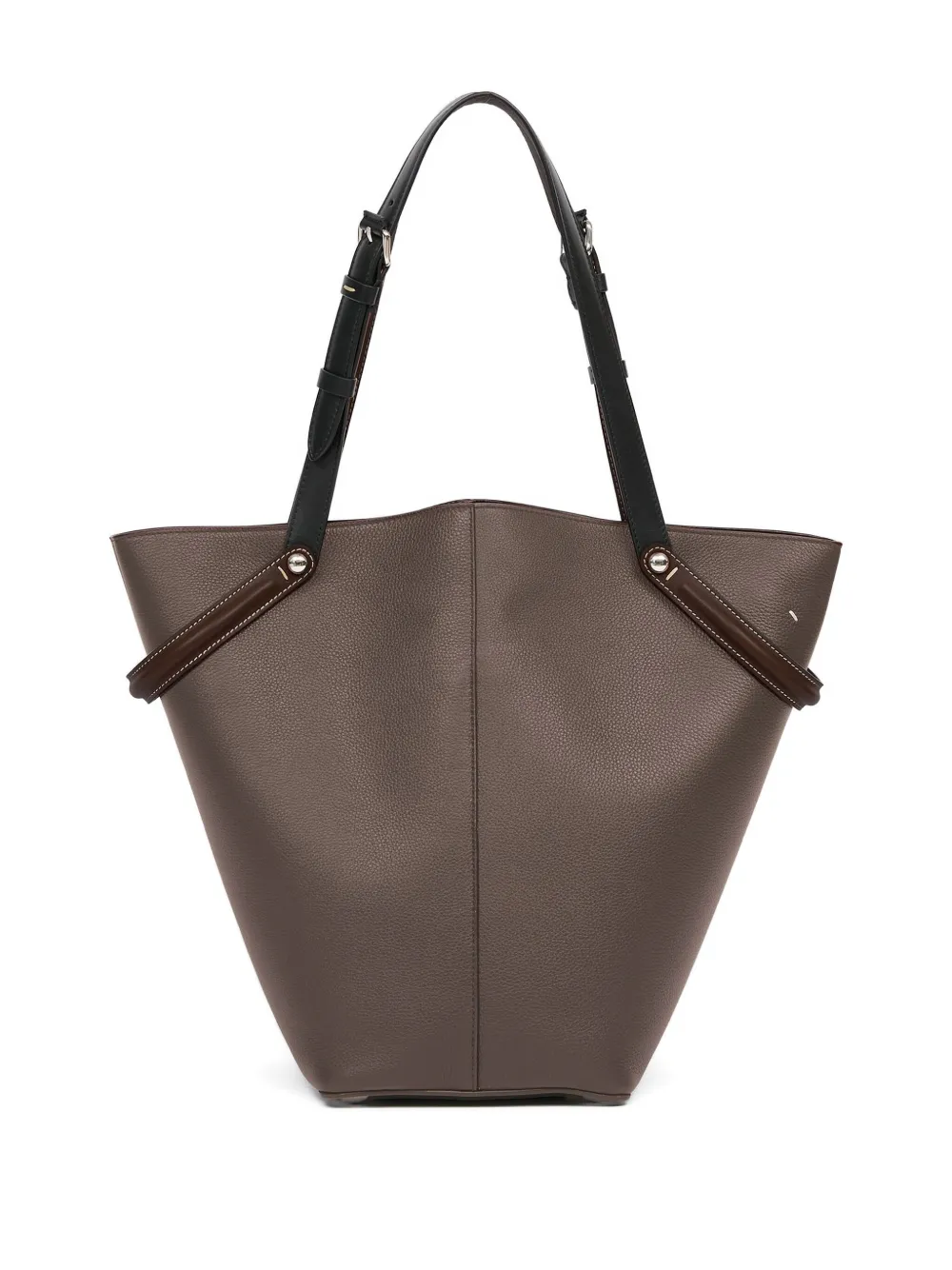 Maison Margiela Dress-Age leren shopper met dubbele bandjes Bruin
