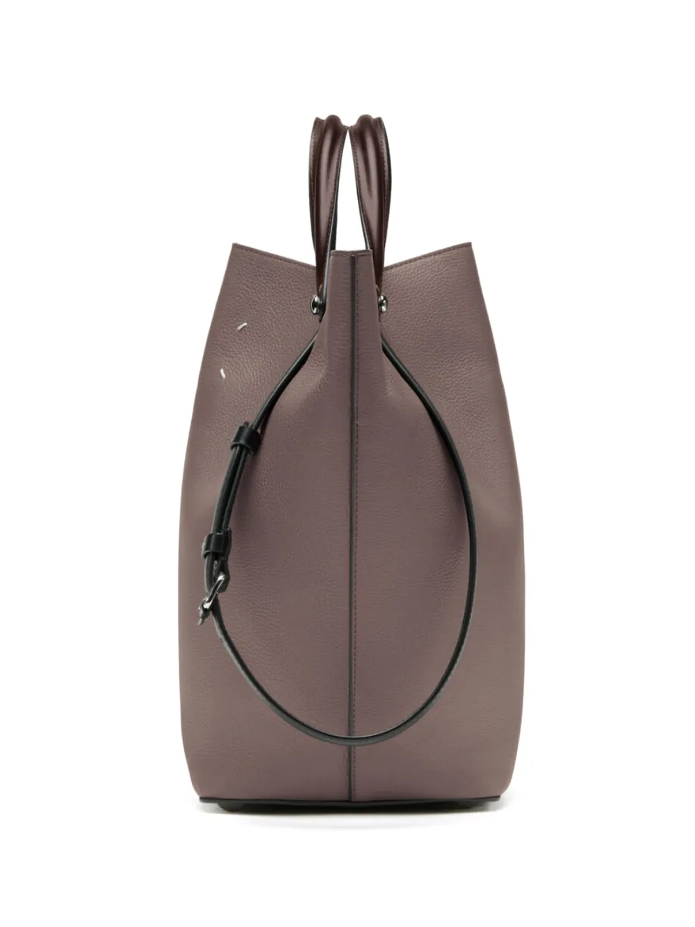 Maison Margiela Dress-Age leren shopper met dubbele bandjes Bruin