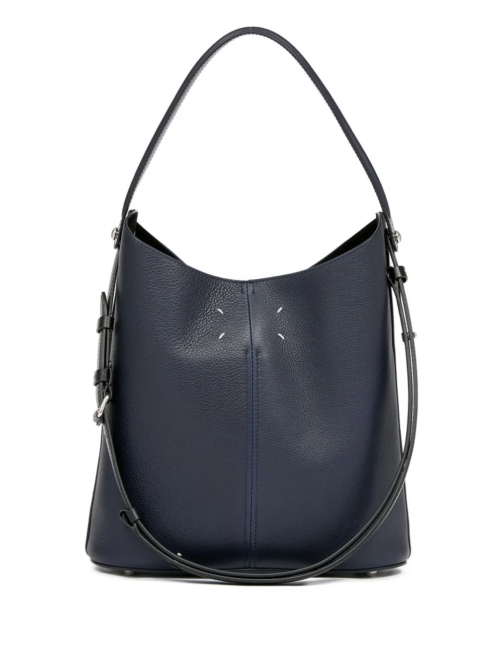 Maison Margiela Dress-Age Hobo leren shopper met dubbele bandjes Blauw
