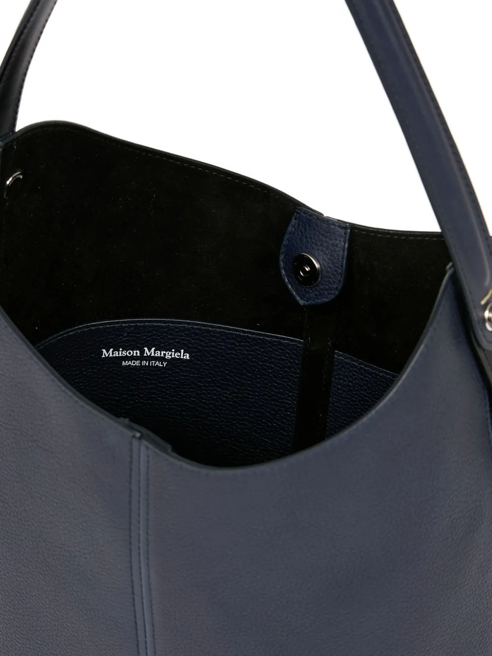 Maison Margiela Dress-Age Hobo leren shopper met dubbele bandjes Blauw